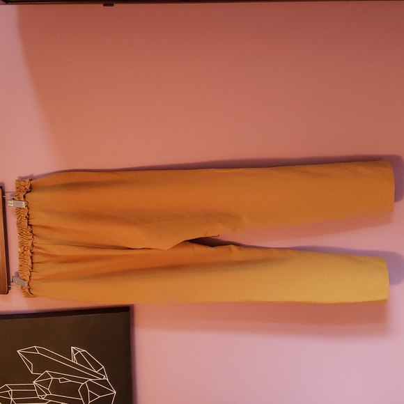 Paperbag pants by Shinestar in mustard color, size small - Picture 2 of 5